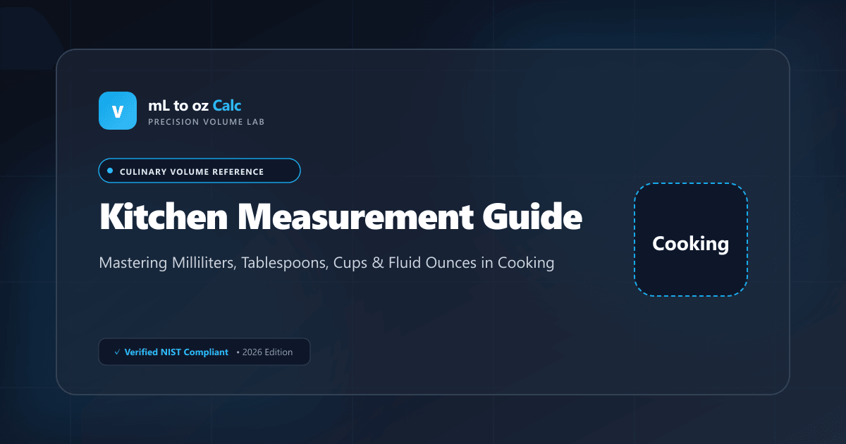 Kitchen Measurement Guide: Converting Milliliters to Cups, Tablespoons & Fluid Ounces
